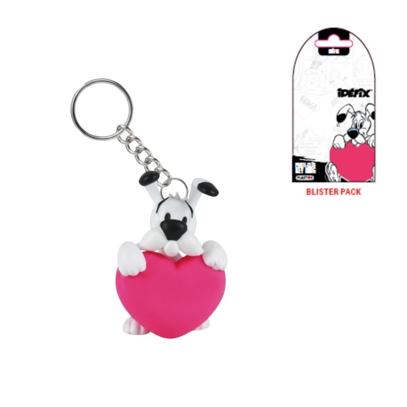 Plastoy - Figurine Astérix - Porte clé - Idéfix avec coeur