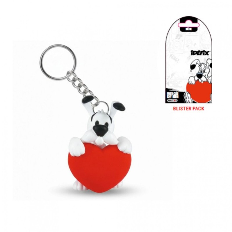 Plastoy - Figurine Astérix - Porte clé - Idéfix avec coeur