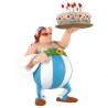 Plastoy - Figurine Astérix - Obélix et son gâteau d'anniversaire