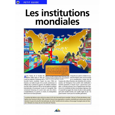 Aedis collection - Numéro 68 - Institutions mondiales