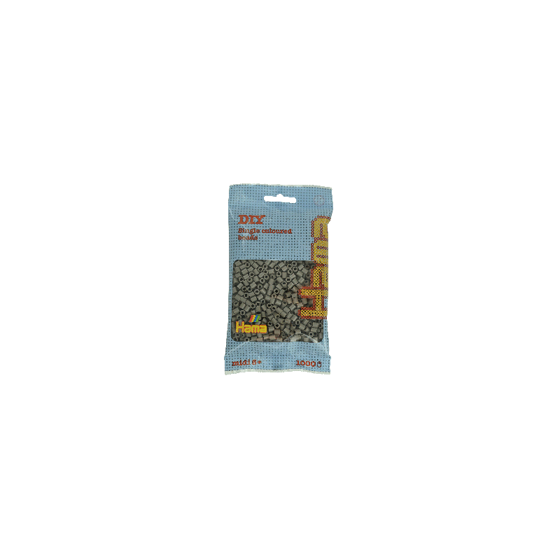 Hama - Perles midi - Sachet de 1000 perles gris souris