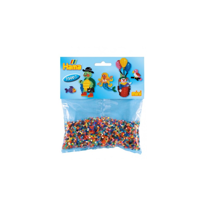 Hama - Perles - 583 - Taille Mini - Sachet 7500 perles 48 couleurs