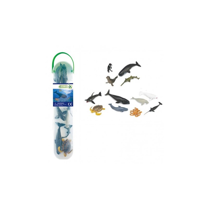 Collecta - Coffret de 12 mini figurines animaux marins