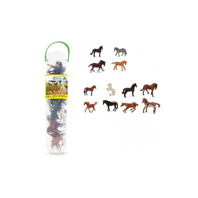Collecta - Coffret de 12 mini figurines chevaux