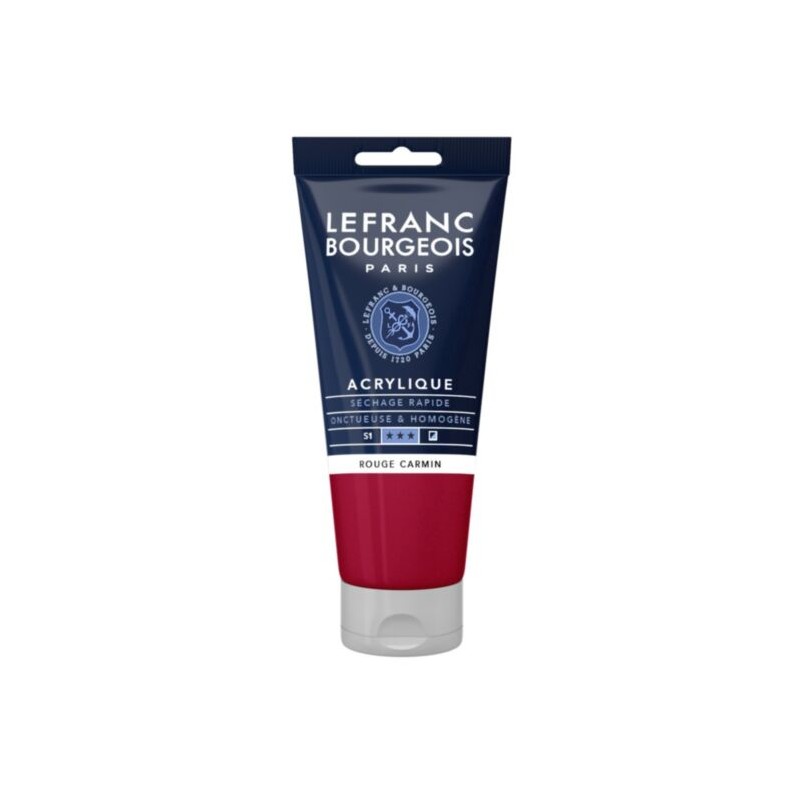 Lefranc Bourgeois - Peinture acrylique - Rouge carmin - 80ml