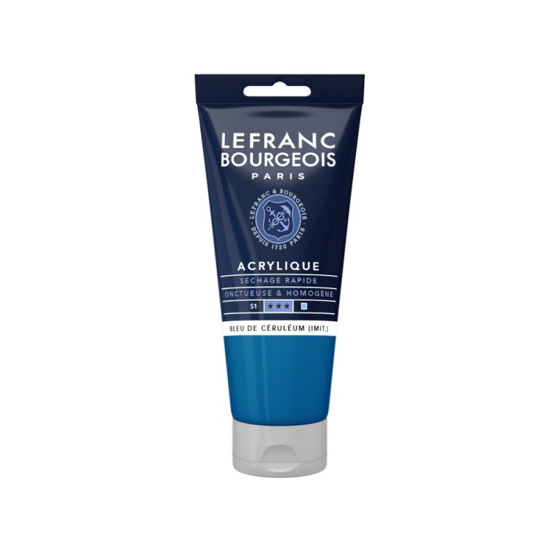Lefranc Bourgeois - Peinture acrylique - Bleu de céruléum - 80ml