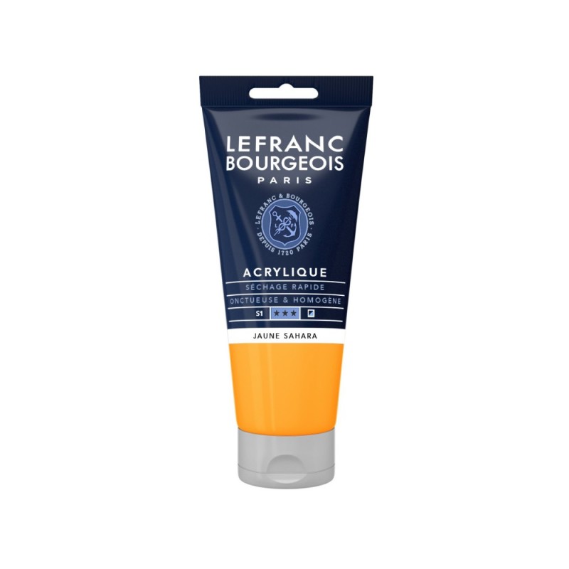 Lefranc Bourgeois - Peinture acrylique - Jaune sahara - 80ml