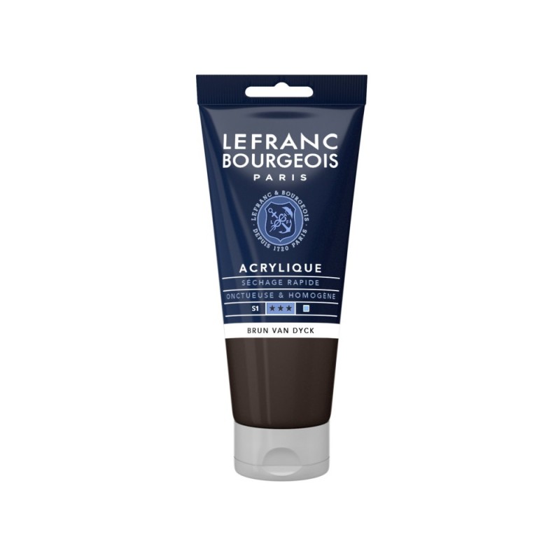 Lefranc Bourgeois - Peinture acrylique - Brun van Dyck - 80ml