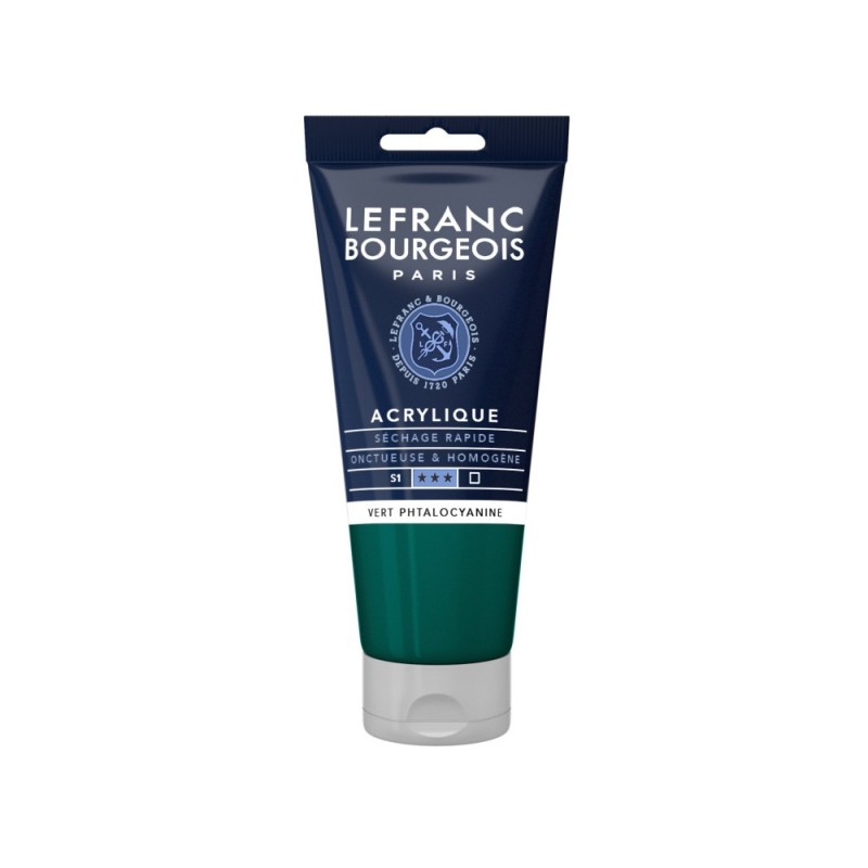 Lefranc Bourgeois - Peinture acrylique - Vert phtalocyanine - 80ml
