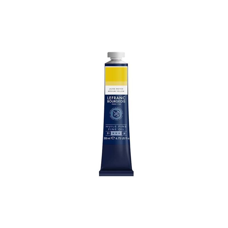 Lefranc Bourgeois - Peinture à l'huile fine - Jaune moyen - 40ml