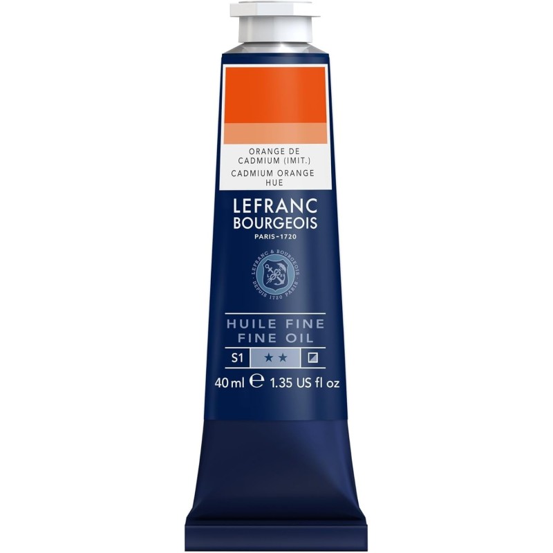 Lefranc Bourgeois - Peinture à l'huile fine - Orange de cadmium - 40ml