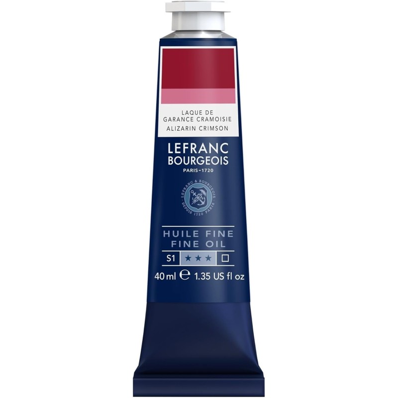 Lefranc Bourgeois - Peinture à l'huile fine - Laque de garance Cramoisie - 40ml