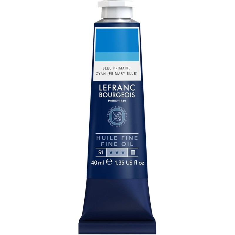 Lefranc Bourgeois - Peinture à l'huile fine - Bleu primaire - 40ml