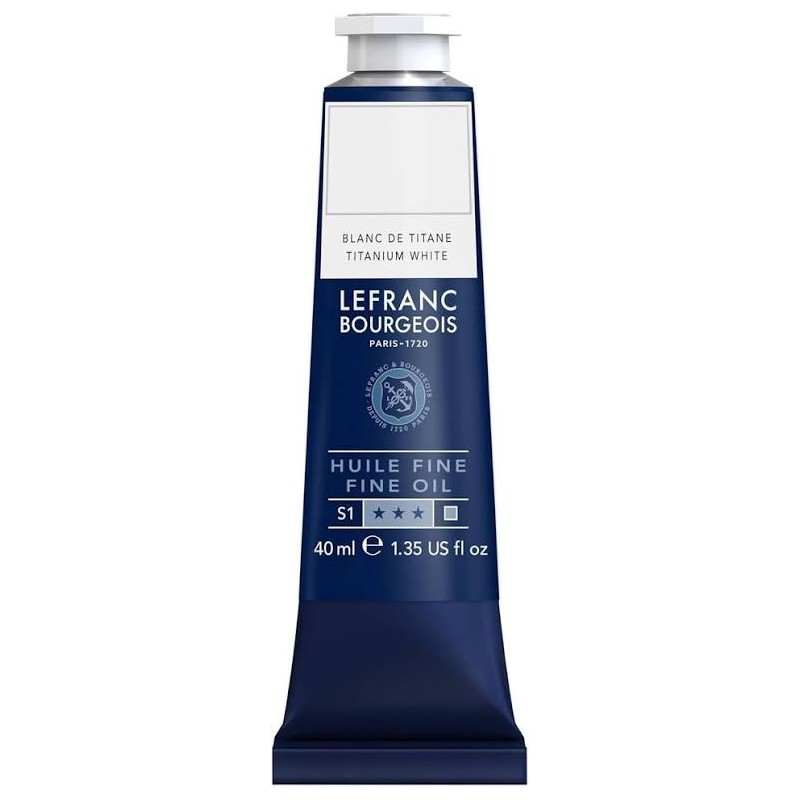 Lefranc Bourgeois - Peinture à l'huile fine - Blanc de Titane - 40ml