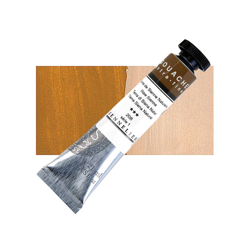 Sennelier - peinture - gouache - 21 ml - terre sienne naturelle