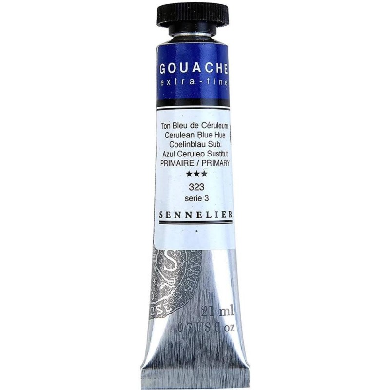Sennelier - peinture - gouache - 21 ml - bleu céruleum