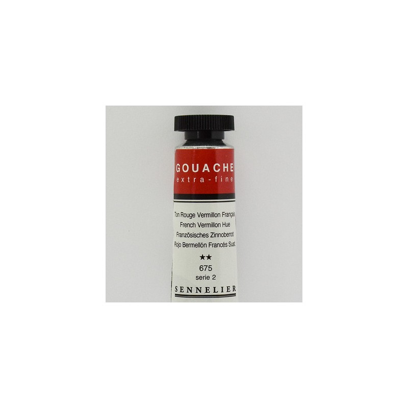 Sennelier - peinture - gouache - 21 ml - rouge vermillon