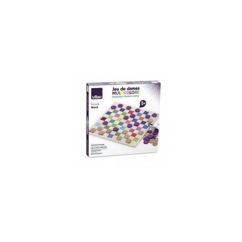 Vilac - Jeu de dames multicolore