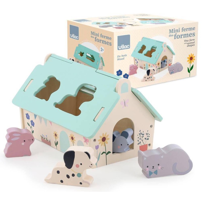 Vilac - Boite à formes - Maison des animaux