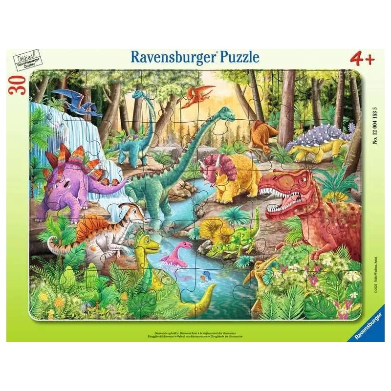 Ravensburger - Puzzle cadre 30 pièces - Le rugissement des dinosaures