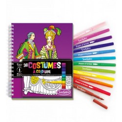 Sentosphère - 9101 - Coloriage - Costumes avec blister de feutres