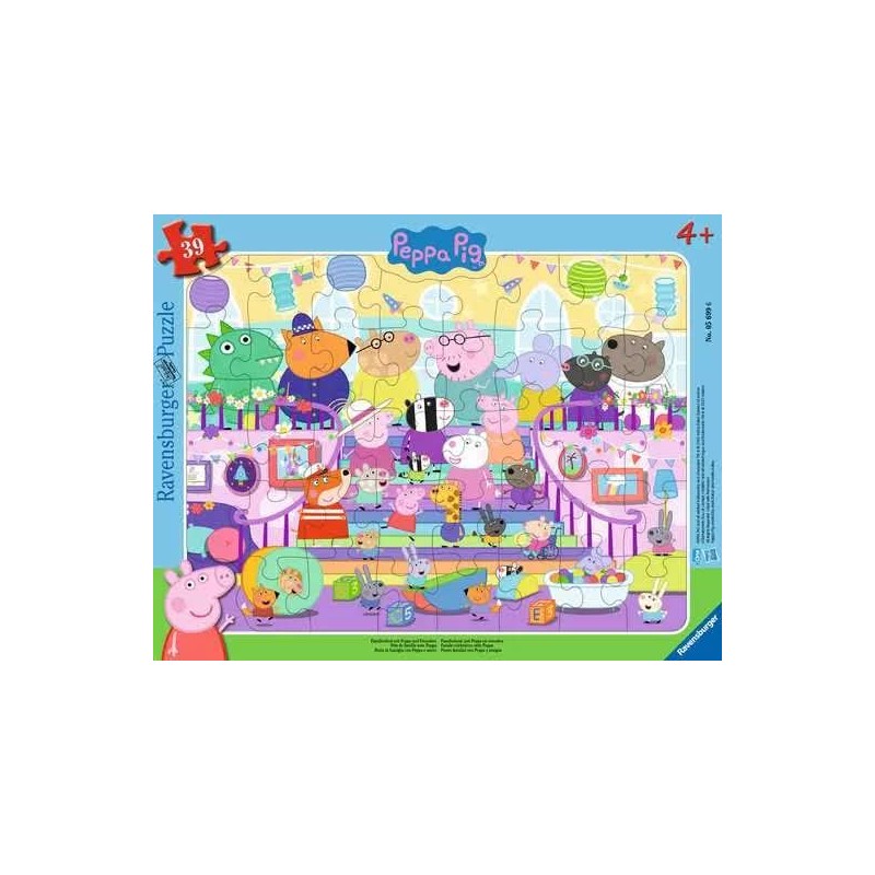Ravensburger - Puzzle 39 pièces - Fête familiale avec Peppa et ses amis