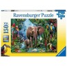 Ravensburger - Puzzle 150 pièces - Eléphants de la jungle
