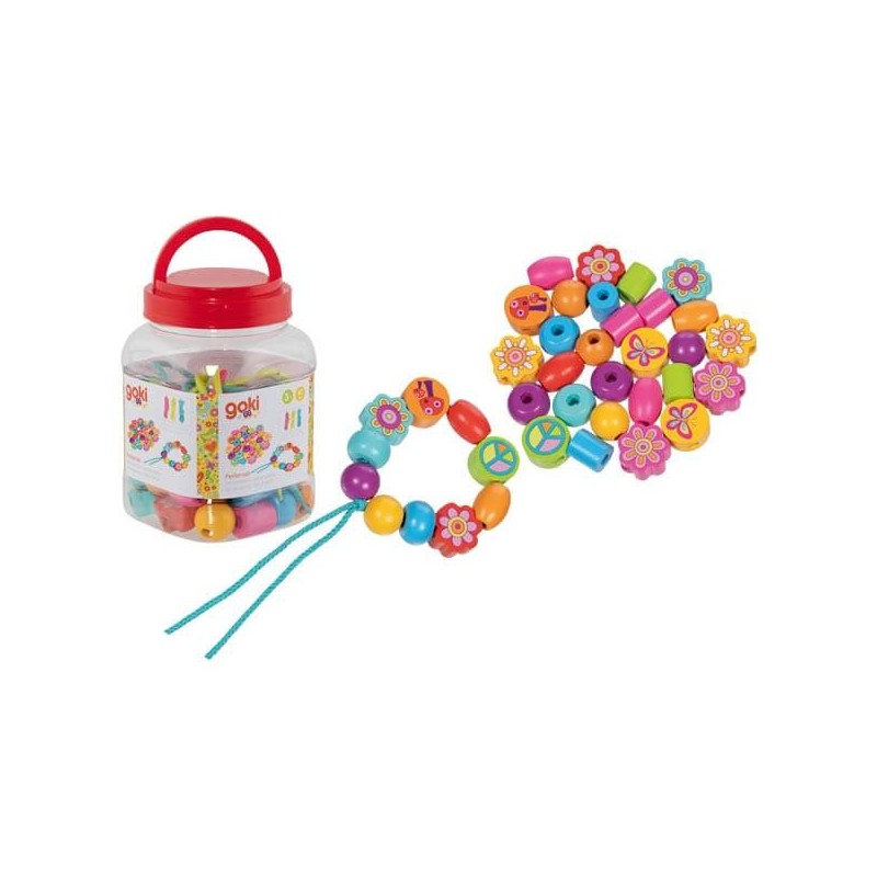 Gollnest - Perles en bois - Flower Power