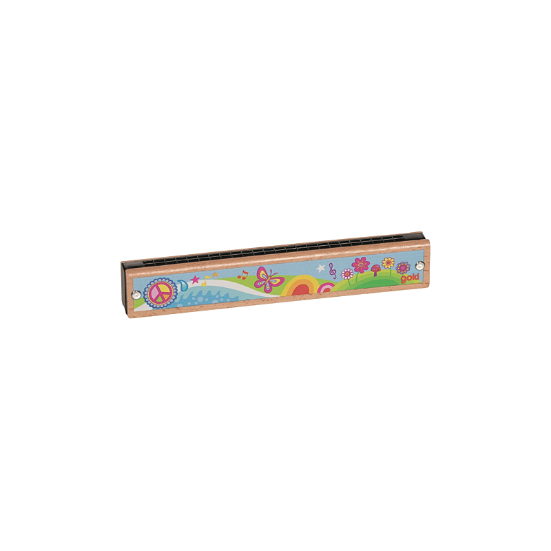 Gollnest - Harmonica en bois Flower Power