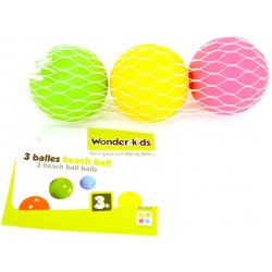 Wonder kids - Filet de 3 balles en caoutchouc