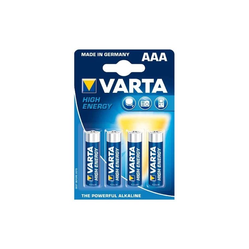 VARTA Blister de 4 piles alcaline ""High Energy"", Micro (AAA/LR3)