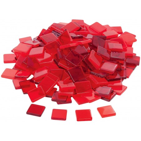 Rayher - Blister de mosaïque acrylique - Rouge - 1x1 cm - 50 grammes