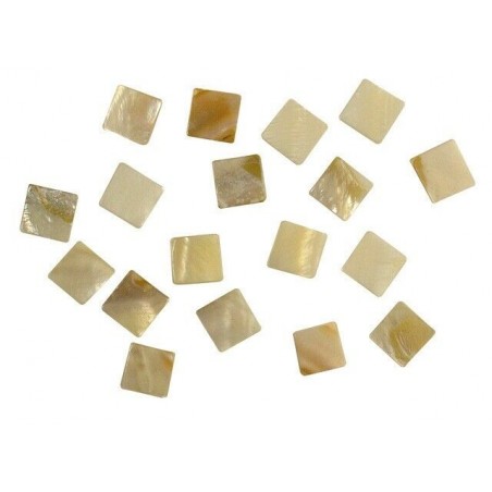 Rayher - Boîte de carrés de mosaïque - Nacré - 1,2 x 1,2 cm - Environ 52 pièces