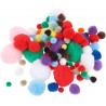 Rayher - Sachet de 100 pompons - Tailles et couleurs assorties