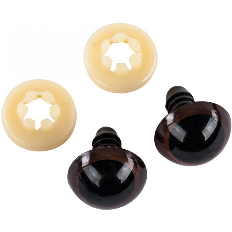 Rayher - Blister de 10 yeux d'animaux à enfoncer pour peluche - 12 mm