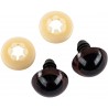 Rayher - Blister de 10 yeux d'animaux à enfoncer pour peluche - 12 mm