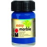 Marabu - Easy Pot en marbre avec Bouchon Compte-Gouttes - Bleu Outremer foncé -15 ML, Peinture