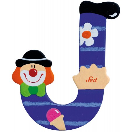 Sevi - Lettre clown - J - coloris aléatoire