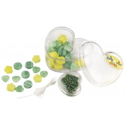Rayher - Kit complet de perles pour enfant - Coeur - Vert et jaune