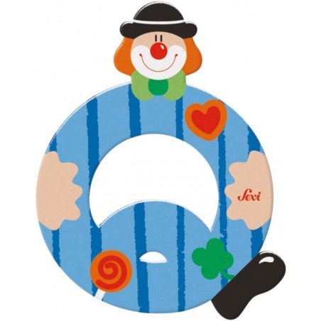 Sevi - Lettre Clown - Q - coloris aléatoire