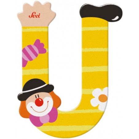 Sevi - Lettre clown - U - coloris aléatoire