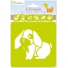 Avenue mandarine - Kit de 6 pochoirs animaux familiers