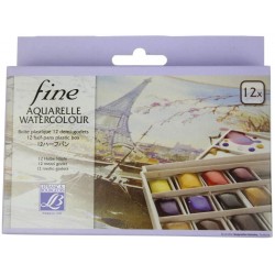 Lefranc Bourgeois - Coffret d'aquarelle - 12 demi godets