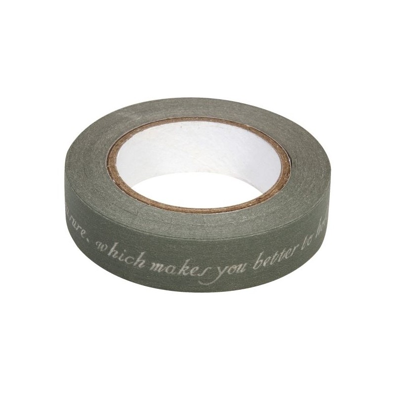 Rayher - Rouleau de washi tape - Scriptum gris - 15 mm x 15 mètres