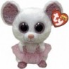 Peluche TY - Peluche 15 cm - Nina la souris rose