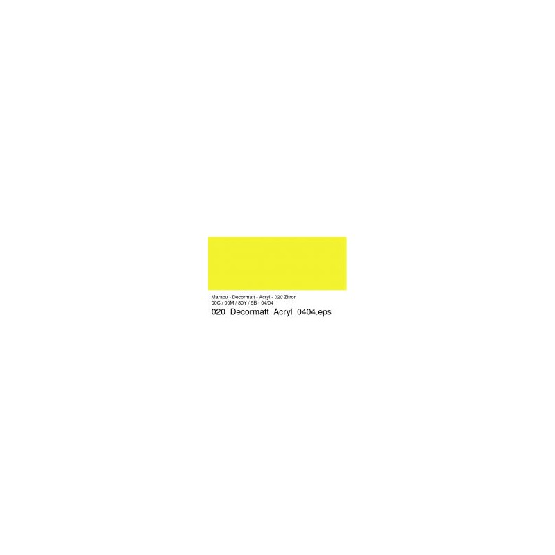 Marabu-Decormatt 020 - Acrylique - 50ml - Citron