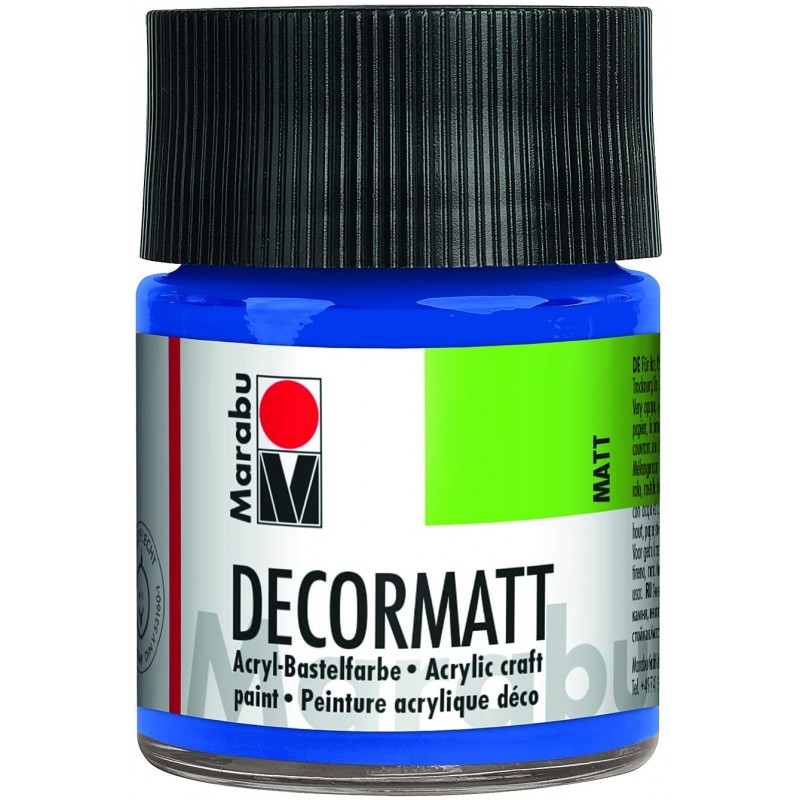 Marabu Decormatt Acryl, 50 ml Bleu Moyen