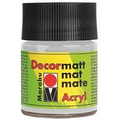 Decormatt - MARABU - 50 ml - acrylique - Argent métallique