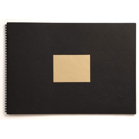 Clairefontaine - Carnet Spiralé Papier Kraft - 60 Feuilles Brun A3 90g - Couverture Souple Noire Eff