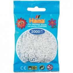 Hama - Perles - 501-01 - Taille Mini - Sachet 2000 perles blanc